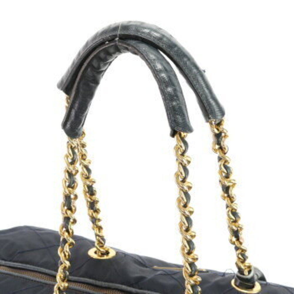 Prada Tessuto Quilted Boston Bag Chain Triangle Logo Leather Trips Travel EHM - Picture 6 of 14